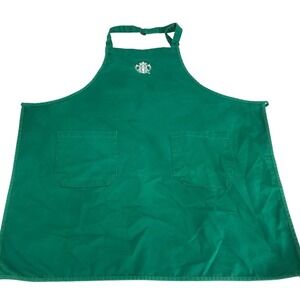 Starbucks Barista Green Apron Embroidered Siren Logo Two Pocket Uniform Unisex